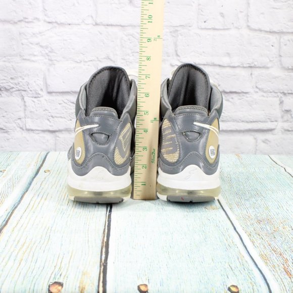 Nike Air Max Lebron VII Gray Leather Lace Up Basketball Sneakers Shoes Size 13 - Picture 6 of 9